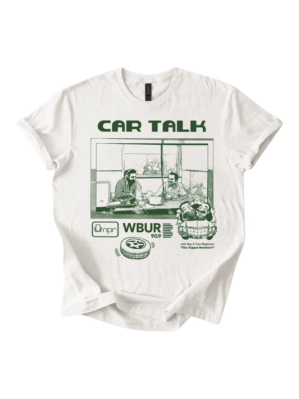 Gildan Car Talk WBUR White Graphic Tee